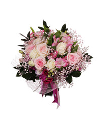 bouquet of roses and alstromerias. USA