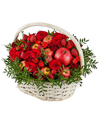 gift basket with strawberry. USA
