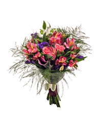 alstroemerias and roses bouquet. USA