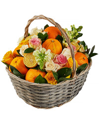 orange fruit basket. USA